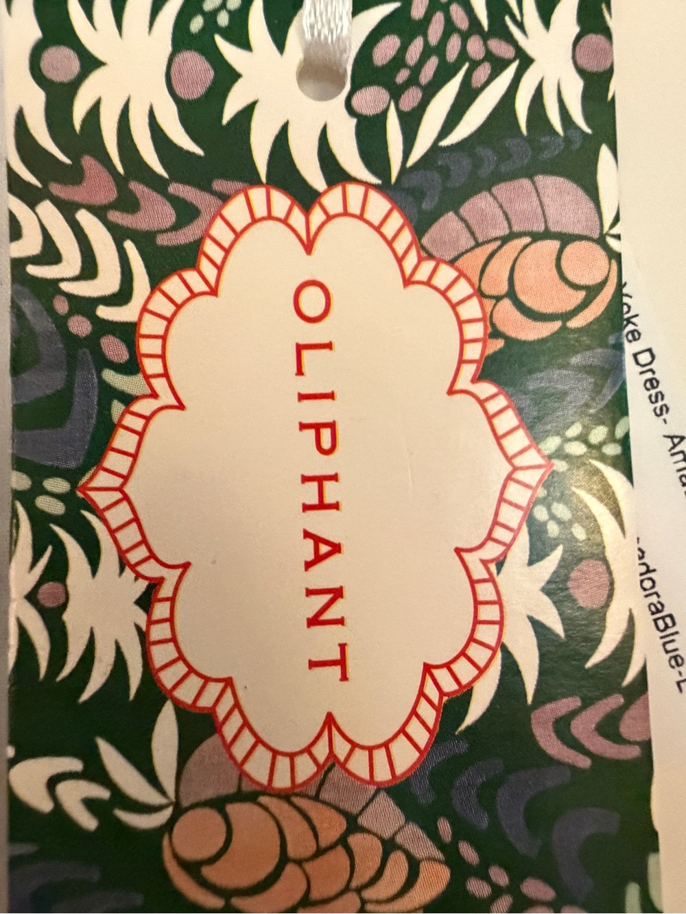Oliphant White Sleeveless Mini Dress with Blue Floral Print - Picture 4 of 6